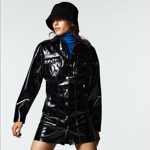 Zara Black Faux Leather dress